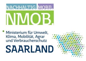 Logo Nachhaltig Mobil Ministerium für Umwelt, Klima, Mobilität, Agrar und Verbraucherschutz Saarland Logo Nachhaltig Mobil Ministerium für Umwelt, Klima, Mobilität, Agrar und Verbraucherschutz Saarland